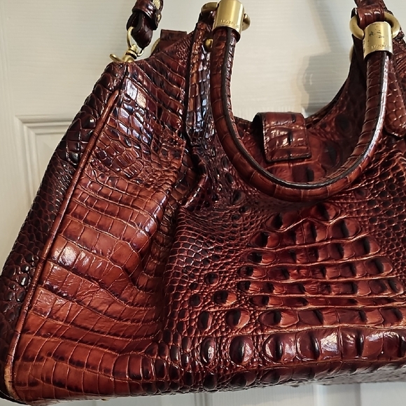 Brahmin Croc Embossed Leather Handbag - Picture 1 of 1